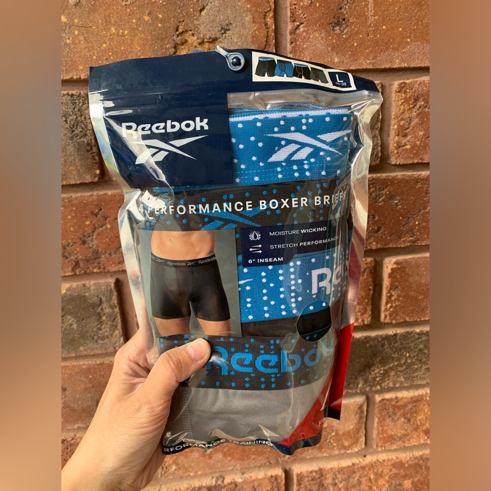 BRAND NEW REEBOK BOXER BRIEFS LARGE